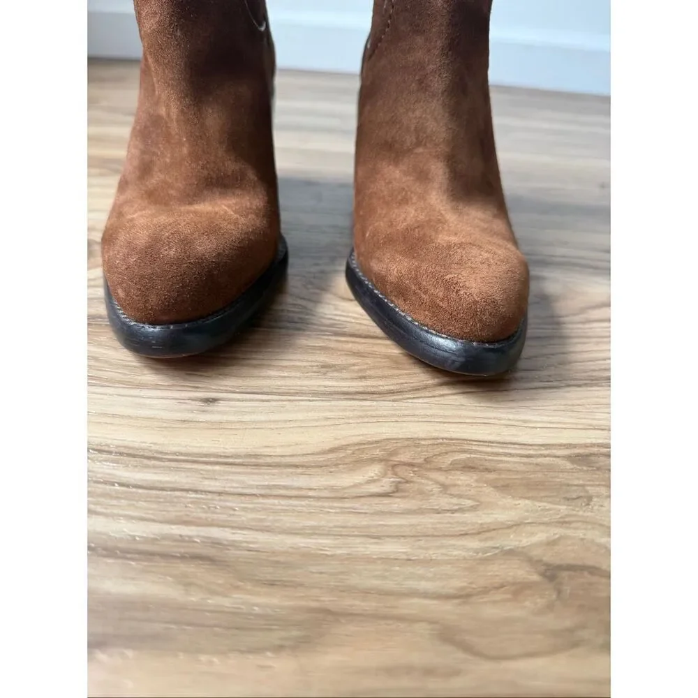 Veronica Beard Carmen Suede Western Booties US 6 $495